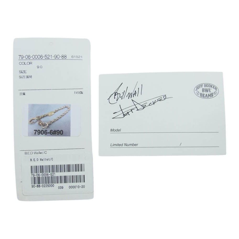 BILL WALL LEATHER ビルウォールレザー B.E.D Wallet/C ジェフデッカー ボートリンク ウォレットチェーン ブラス ゴールド系【中古】