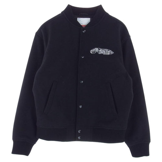 Supreme シュプリーム 19AW Delta Logo Varsity Jacket デルタ ロゴ バーシティ ジャケット ブルゾン ブラック系 S【中古】