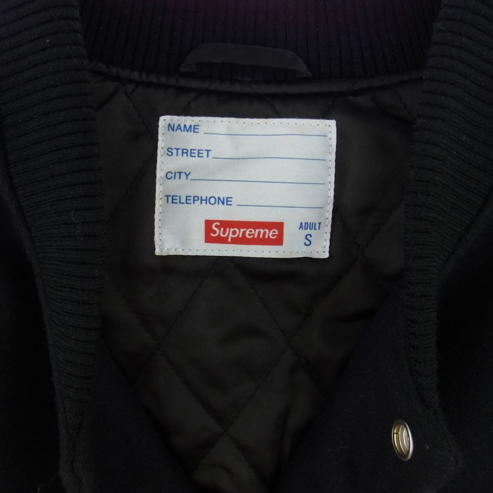 Supreme シュプリーム 19AW Delta Logo Varsity Jacket デルタ ロゴ バーシティ ジャケット ブルゾン ブラック系 S【中古】