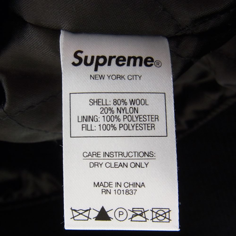 Supreme シュプリーム 19AW Delta Logo Varsity Jacket デルタ ロゴ バーシティ ジャケット ブルゾン ブラック系 S【中古】