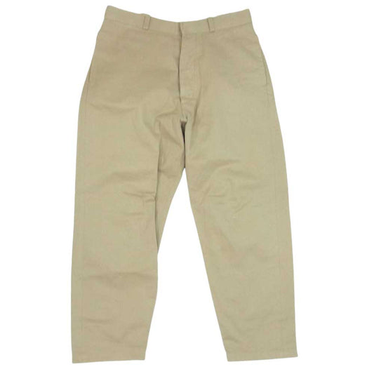 YAECA ヤエカ 11612 チノ ワイド テーパード パンツ カーキ系 30【中古】