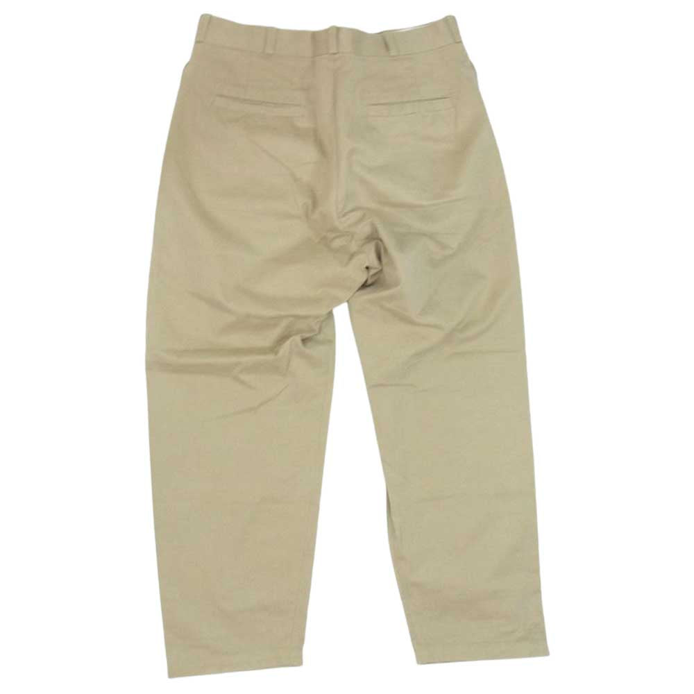 YAECA ヤエカ 11612 チノ ワイド テーパード パンツ カーキ系 30【中古】