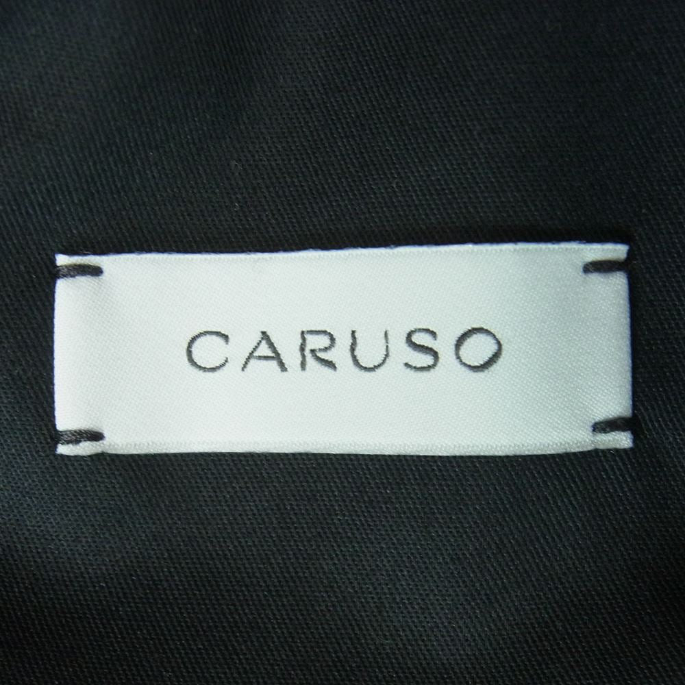 カルーゾ 1121-343-2883 GLEN PLAID NEW STRAIGHT 1PLEATS 1プリーツ グレンチェック プレイド スラックス パンツ イタリア製 グレー系 46 R【美品】【中古】