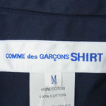 COMME des GARCONS コムデギャルソン FZ-B071 SHIRT フランス製 レギュラーカラー コットン 半袖 シャツ  ネイビー系 M【中古】