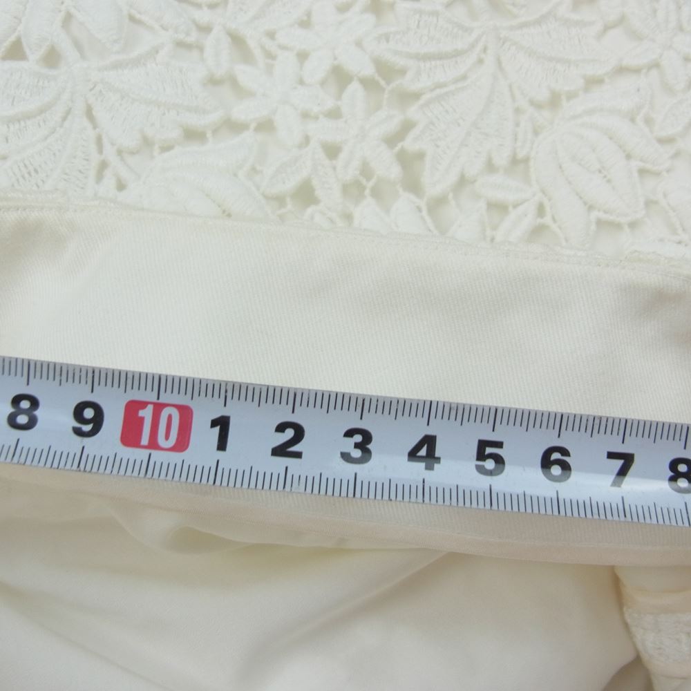 Drawer ドゥロワー 6524-299-0908 フラワー レース タイト スカート ホワイト系 36【中古】