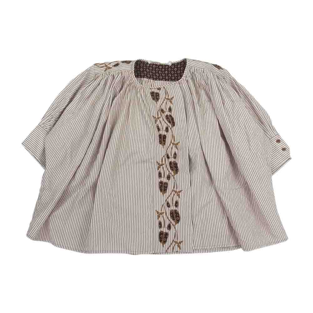 Chloe クロエ 21SS ストライプ チュニック ブラウス ブラウン系 34【中古】