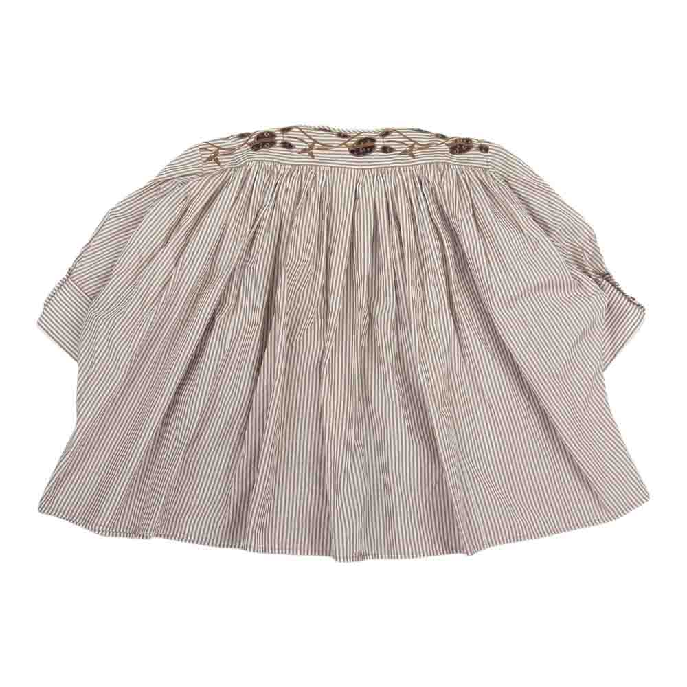 Chloe クロエ 21SS ストライプ チュニック ブラウス ブラウン系 34【中古】