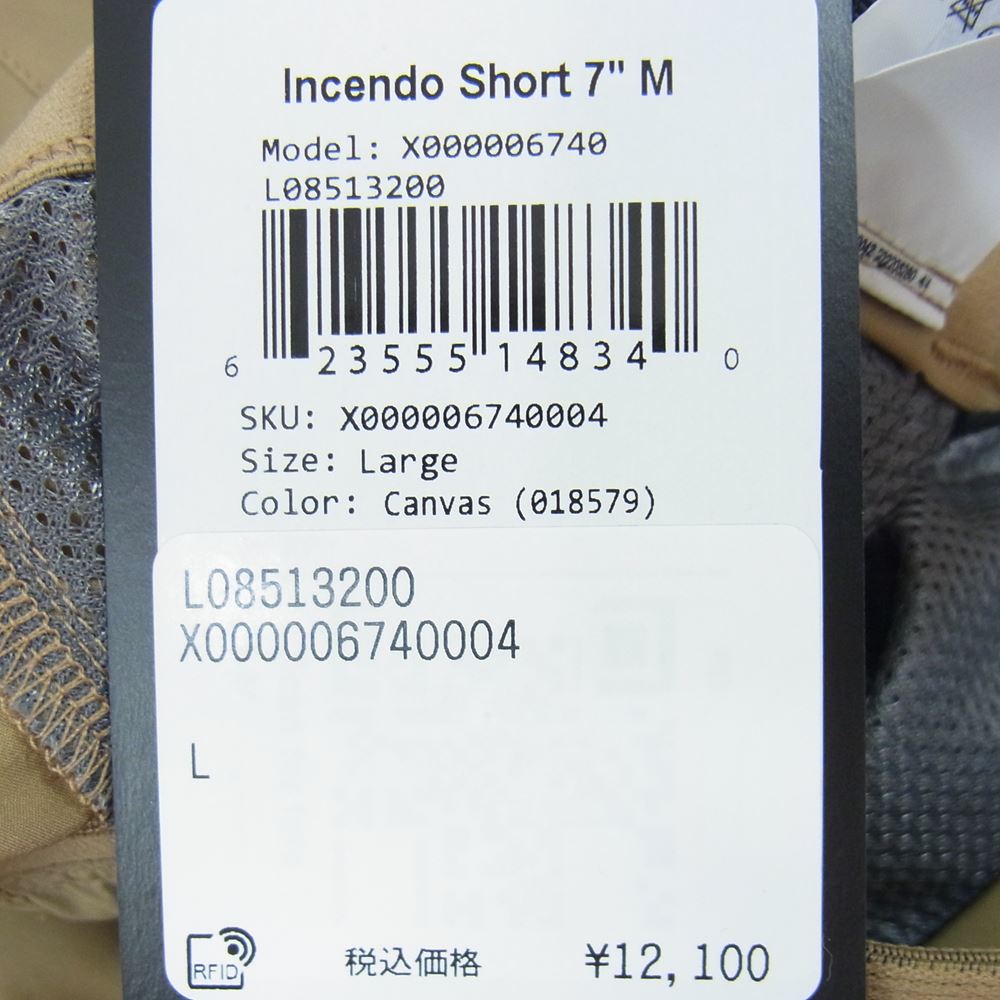 ARC'TERYX アークテリクス X000006740-140788 Incendo Short インセンド ショーツ ショート パンツ Canvas L【新古品】【未使用】【中古】