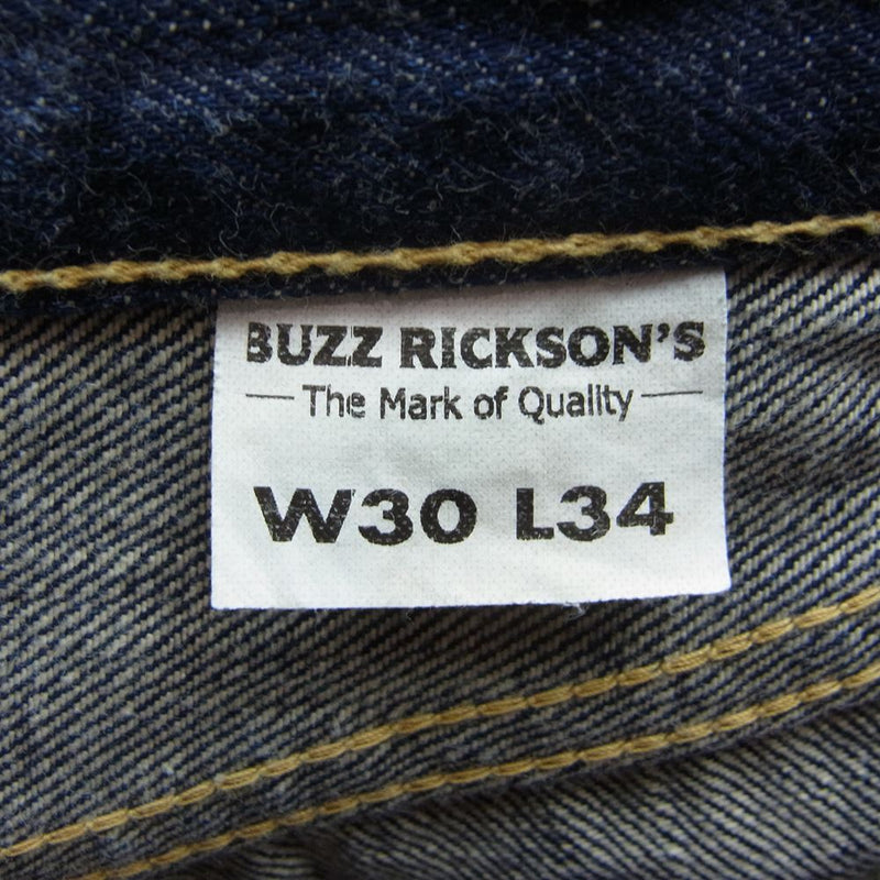 Buzz Rickson's バズリクソンズ BR43041 大戦モデル Lot041 WORLD WAR II WAIST OVERALLS ウエストオーバーオールズ デニム パンツ  インディゴブルー系 W30 L34【中古】