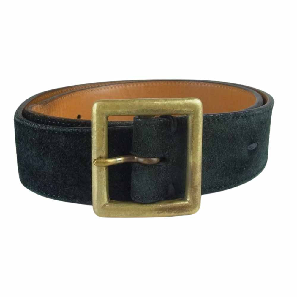 VISVIM ビズビム スエード レザー ベルト ダークグリーン系【中古】
