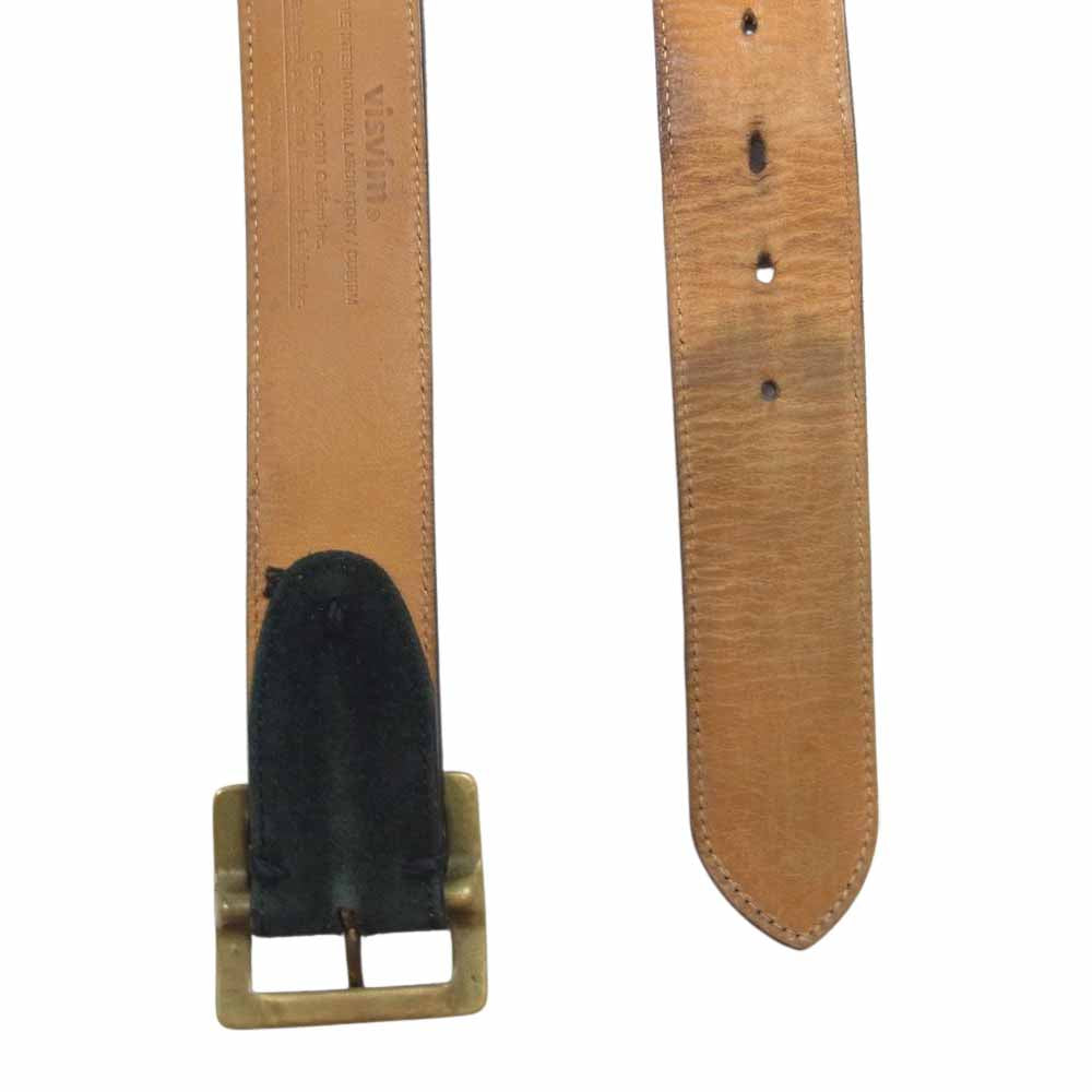 VISVIM ビズビム スエード レザー ベルト ダークグリーン系【中古】