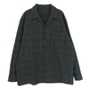 COMOLI コモリ 20AW S03-02008 ウール チェック オープン カラー シャツ グレー系 グリーン系 2【中古】