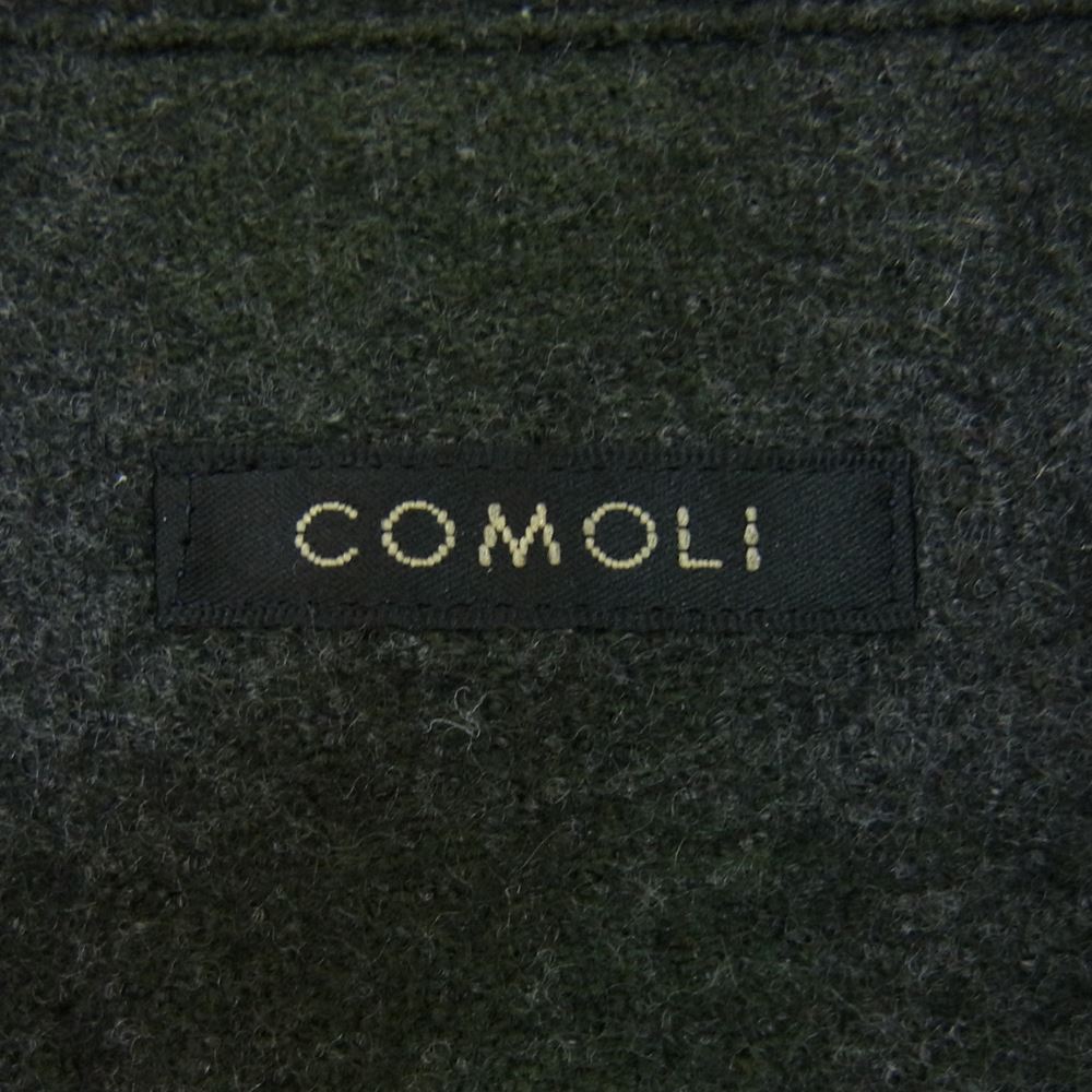 COMOLI コモリ 20AW S03-02008 ウール チェック オープン カラー