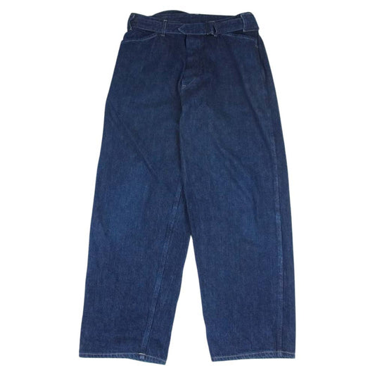 COMOLI コモリ 21AW U03-03011 BELTTED PANTS ベルテッド デニム パンツ インディゴブルー系 1【中古】