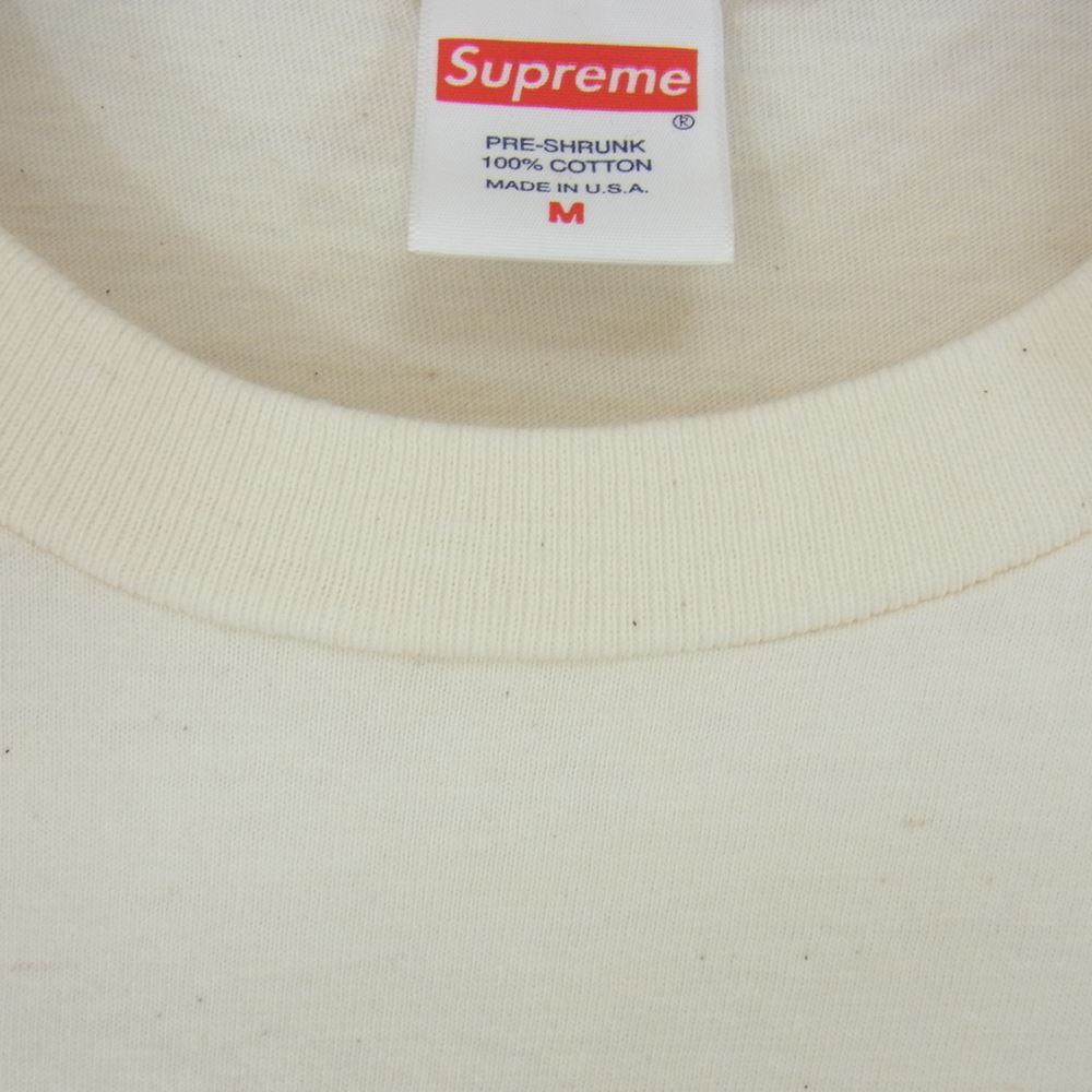 Supreme シュプリーム 20AW Cross Box Logo Tee クロス ボックス ロゴ 半袖 Tシャツ オフホワイト系 M【中古】