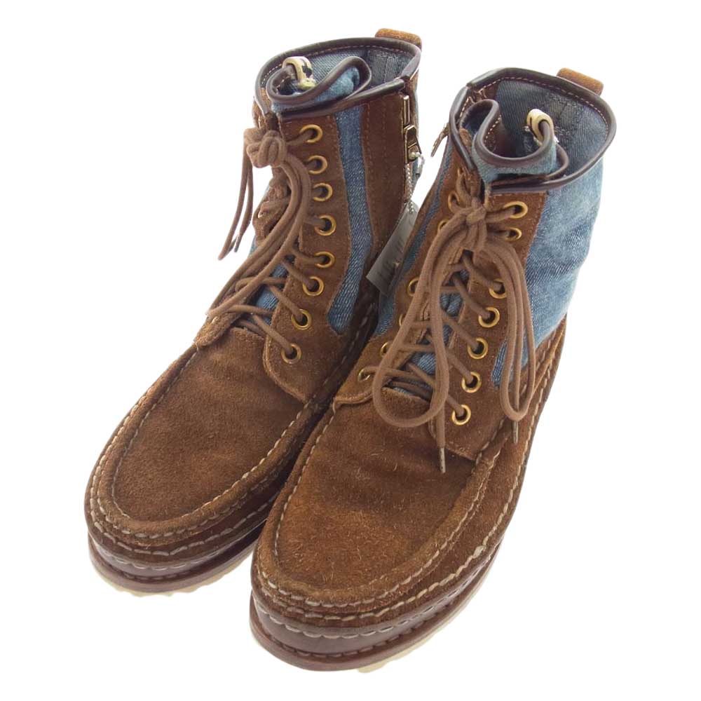 VISVIM ビズビム 15SS FIL限定 GRIZZLY BOOTS-FOLK スエード サイドジップ グリズリー ブーツ ブラウン系 US9.5【中古】