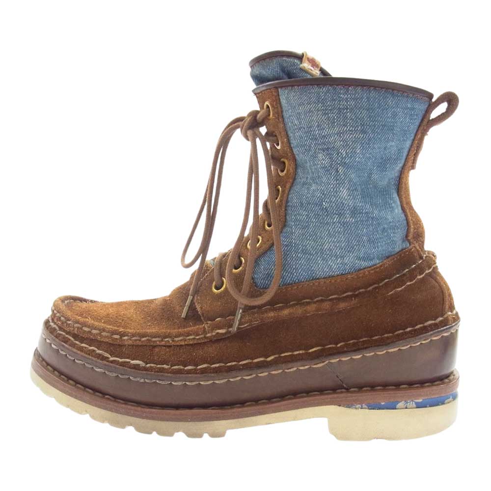 VISVIM ビズビム 15SS FIL限定 GRIZZLY BOOTS-FOLK スエード サイドジップ グリズリー ブーツ ブラウン系 US9.5【中古】