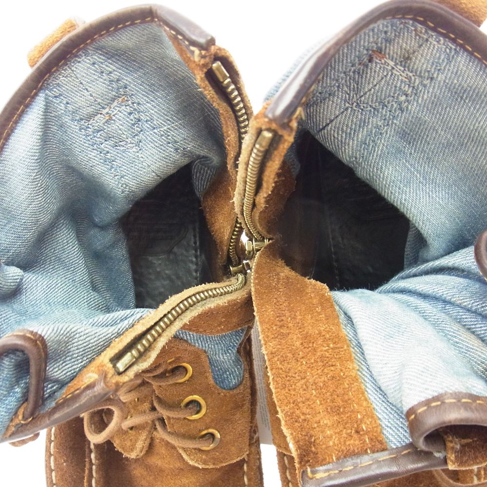 VISVIM ビズビム 15SS FIL限定 GRIZZLY BOOTS-FOLK スエード サイドジップ グリズリー ブーツ ブラウン系 US9.5【中古】