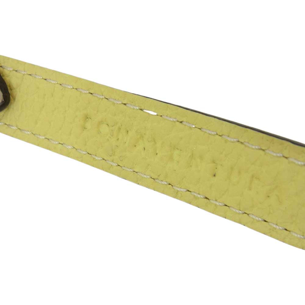 ボナベンチュラ バイカラー シュリンクレザー ショルダーストラップ イエロー系 ベージュ系【中古】