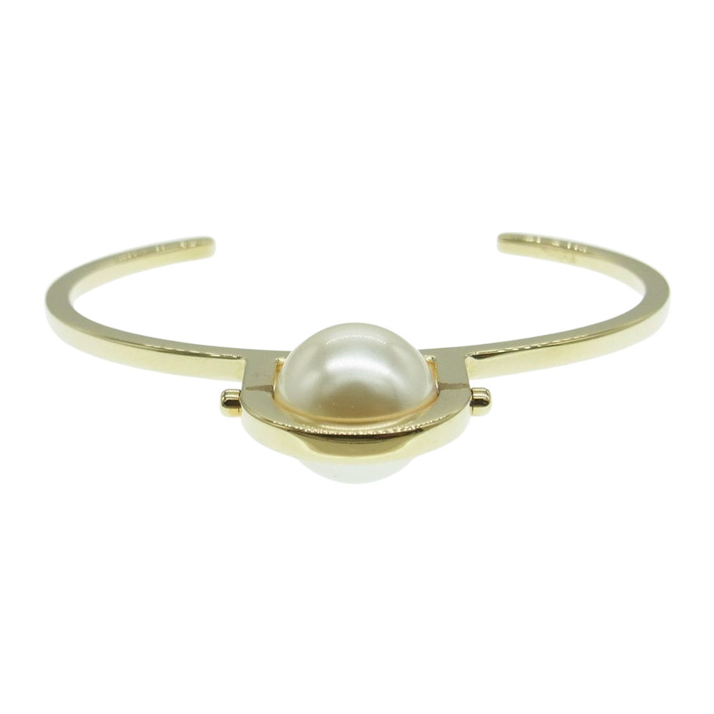 Chloe クロエ パール付き バングル ゴールド系【中古】