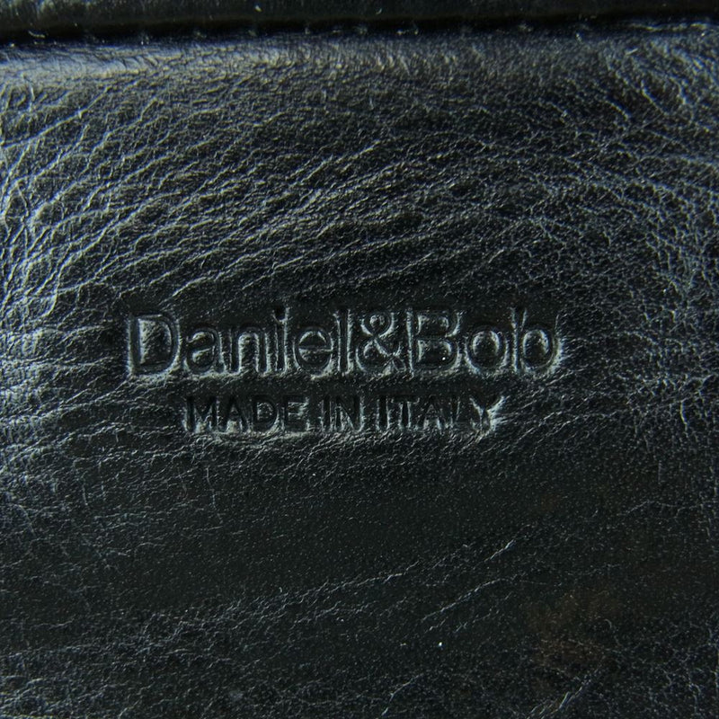 Daniel & Bob ダニエルアンドボブ U 345 1836 オールレザー ボストン ショルダー バッグ イタリア製 ブラック系【中古】