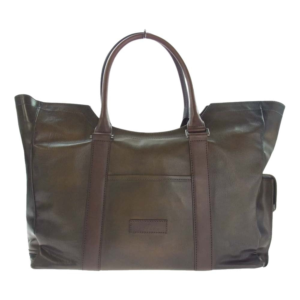ユハク YET014  Earth アース レザー ビジネス トートバッグ 400×315×145【美品】【中古】