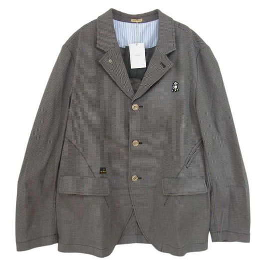 ザシェパード アンダーカバー US1B4101-2 グレンチェック パッカリング クルーズ ジャケット グレー系 4【新古品】【未使用】【中古】