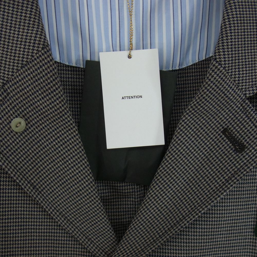 ザシェパード アンダーカバー US1B4101-2 グレンチェック パッカリング クルーズ ジャケット グレー系 4【新古品】【未使用】【中古】