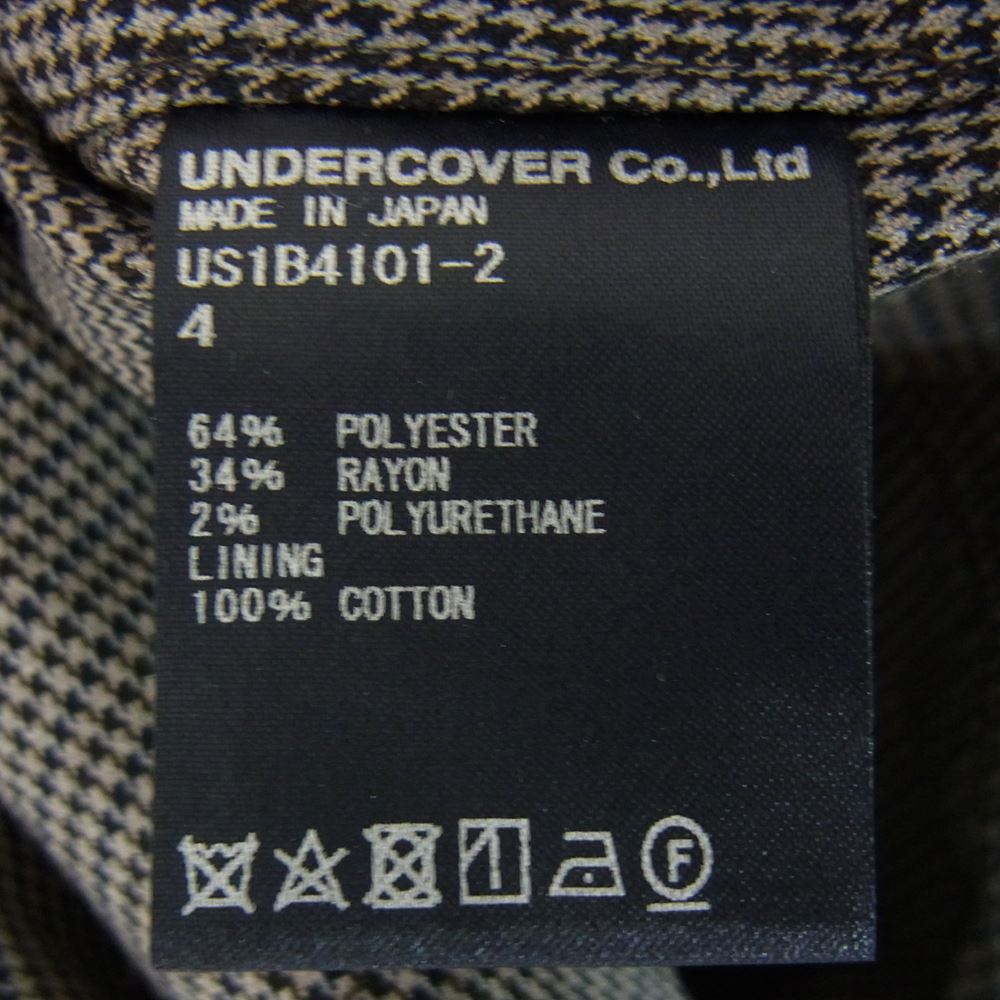 ザシェパード アンダーカバー US1B4101-2 グレンチェック パッカリング クルーズ ジャケット グレー系 4【新古品】【未使用】【中古】