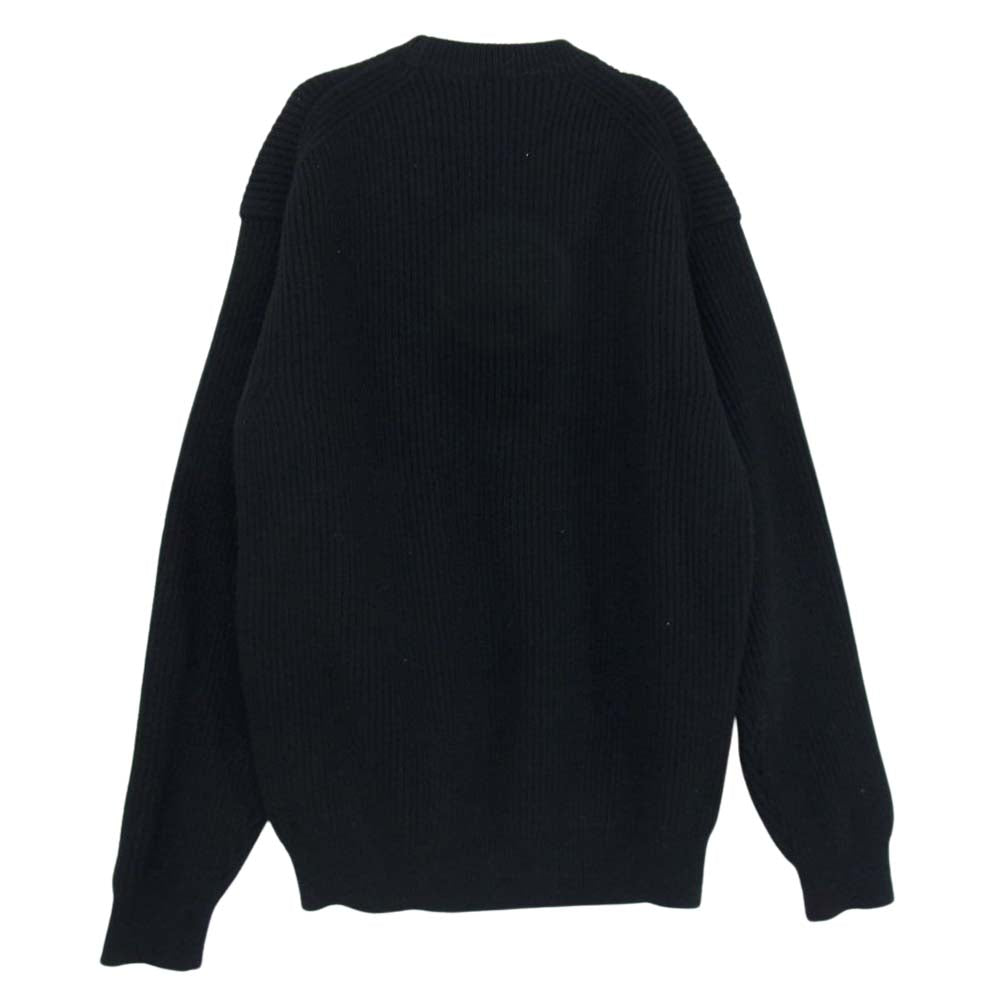 AURALEE オーラリー 22AW A22AP02RK SUPER FINE WOOL RIB KNIT BIG PO スーパーファイン ウール リブニット ビッグ プルオーバー ブラック系 4【中古】