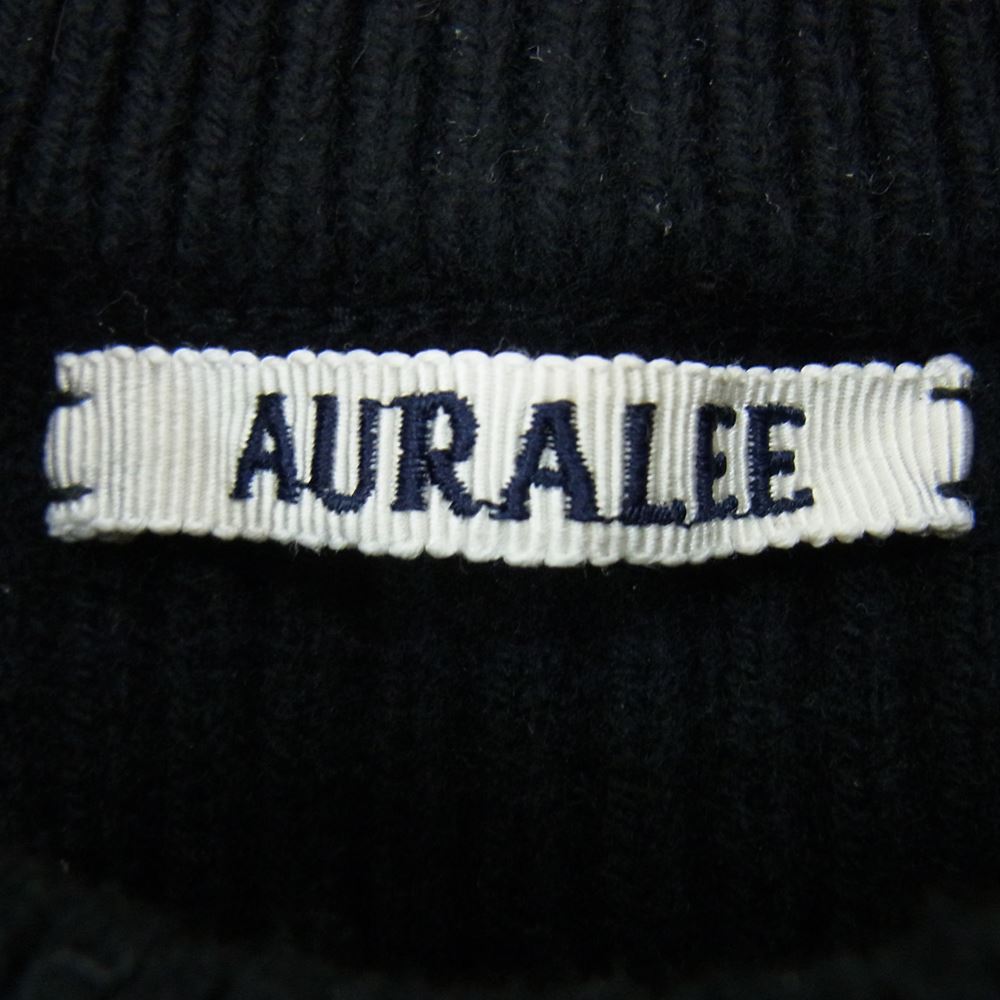 AURALEE オーラリー 22AW A22AP02RK SUPER FINE WOOL RIB KNIT BIG PO スーパーファイン ウール リブニット ビッグ プルオーバー ブラック系 4【中古】