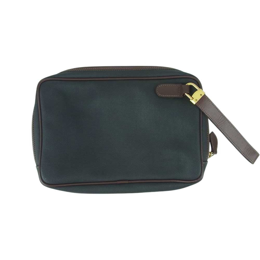 Dunhill ダンヒル セカンド バッグ イタリア製 ダークグレー系 ブラウン系【中古】