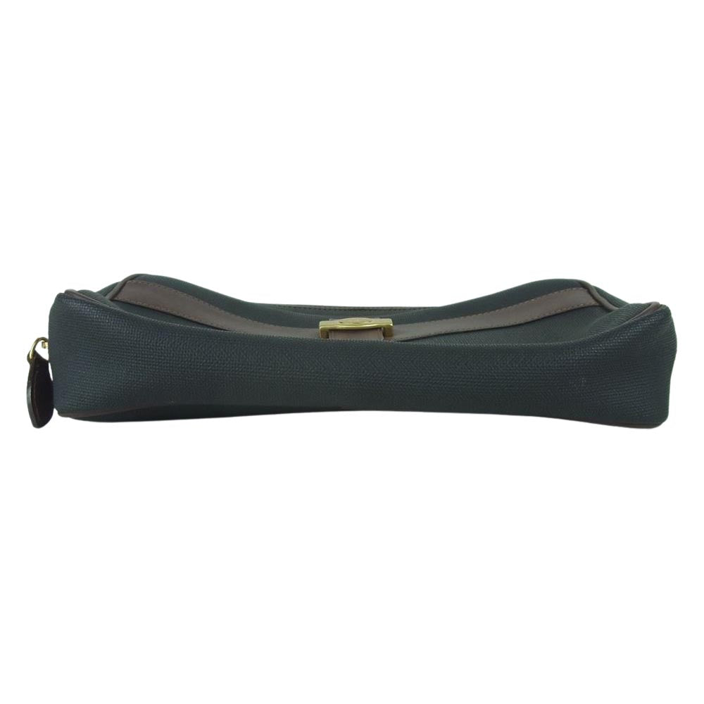 Dunhill ダンヒル セカンド バッグ イタリア製 ダークグレー系 ブラウン系【中古】