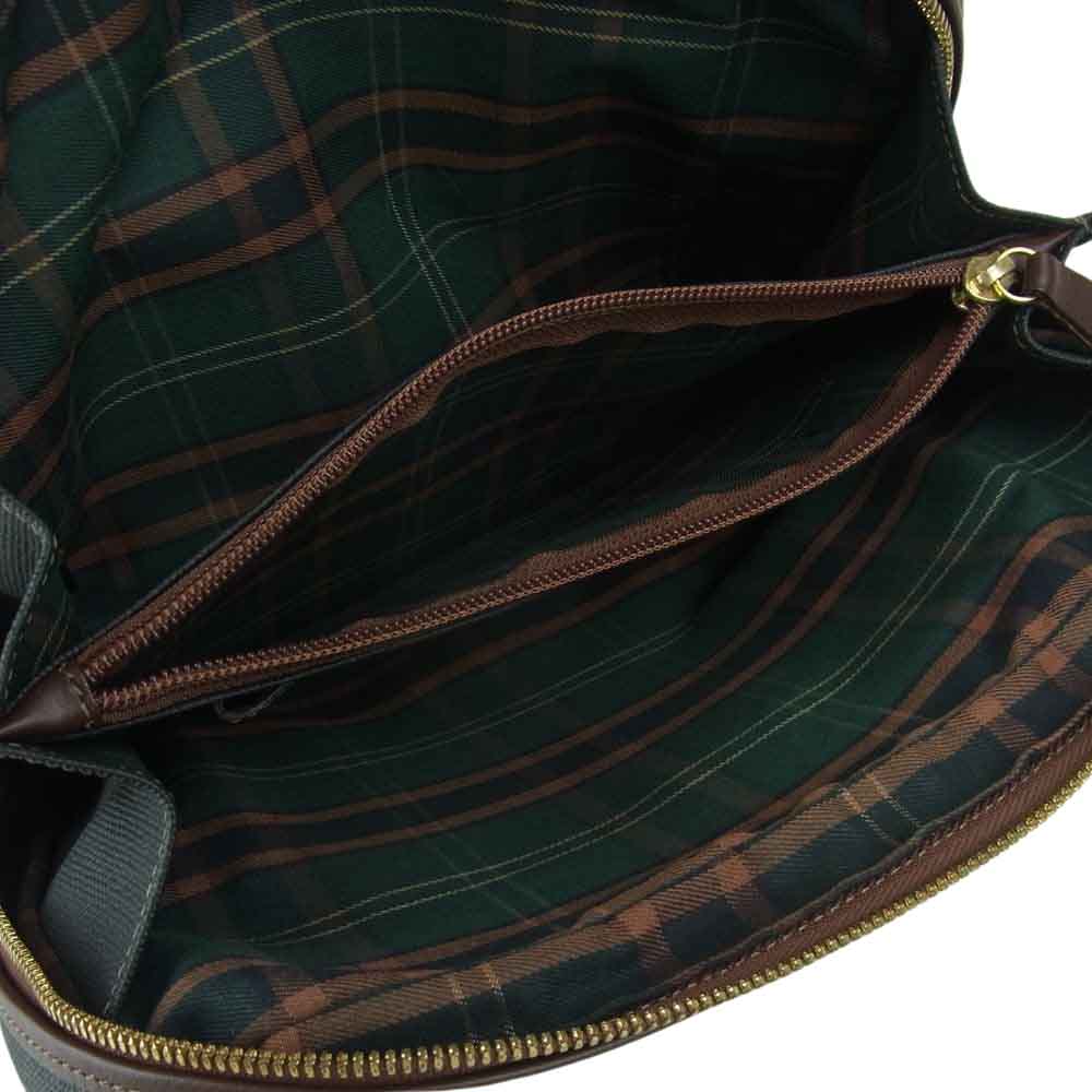 Dunhill ダンヒル セカンド バッグ イタリア製 ダークグレー系 ブラウン系【中古】