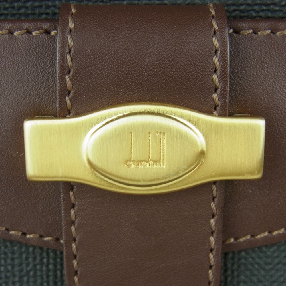 Dunhill ダンヒル セカンド バッグ イタリア製 ダークグレー系 ブラウン系【中古】