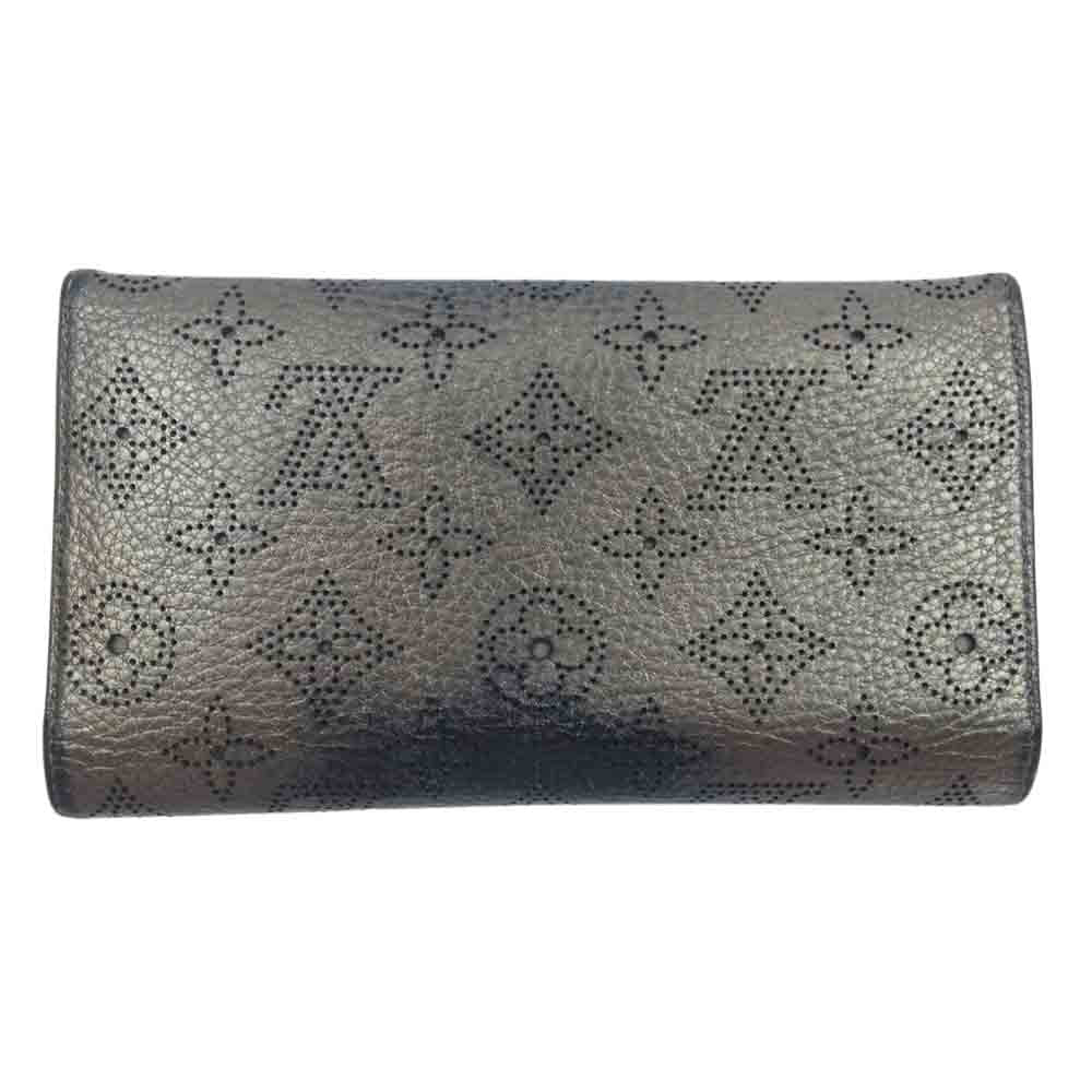 LOUIS VUITTON ルイ・ヴィトン M95716 マヒナ ポルトフォイユ・アメリア 三つ折り 長財布 ブロンズ ブラック系 シルバー系【中古】