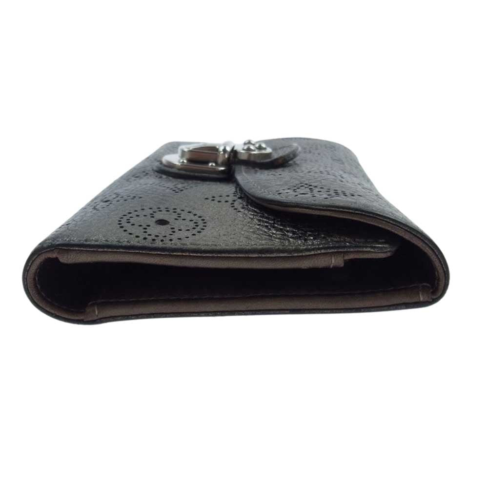 LOUIS VUITTON ルイ・ヴィトン M95716 マヒナ ポルトフォイユ・アメリア 三つ折り 長財布 ブロンズ ブラック系 シルバー系【中古】