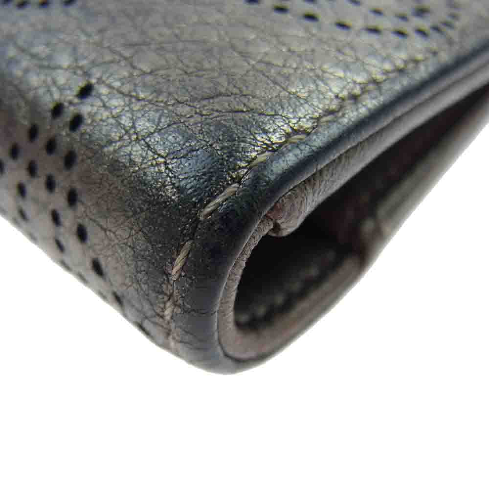 LOUIS VUITTON ルイ・ヴィトン M95716 マヒナ ポルトフォイユ・アメリア 三つ折り 長財布 ブロンズ ブラック系 シルバー系【中古】
