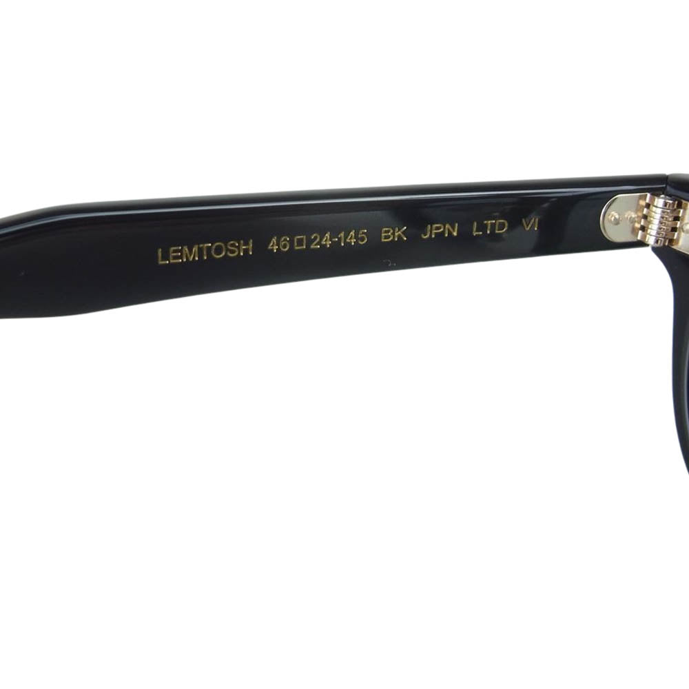 モスコット LEMTOSH レムトッシュ ウェリントン クリア レンズ サングラス メガネ 眼鏡 ブラック系 46□24-145【中古】