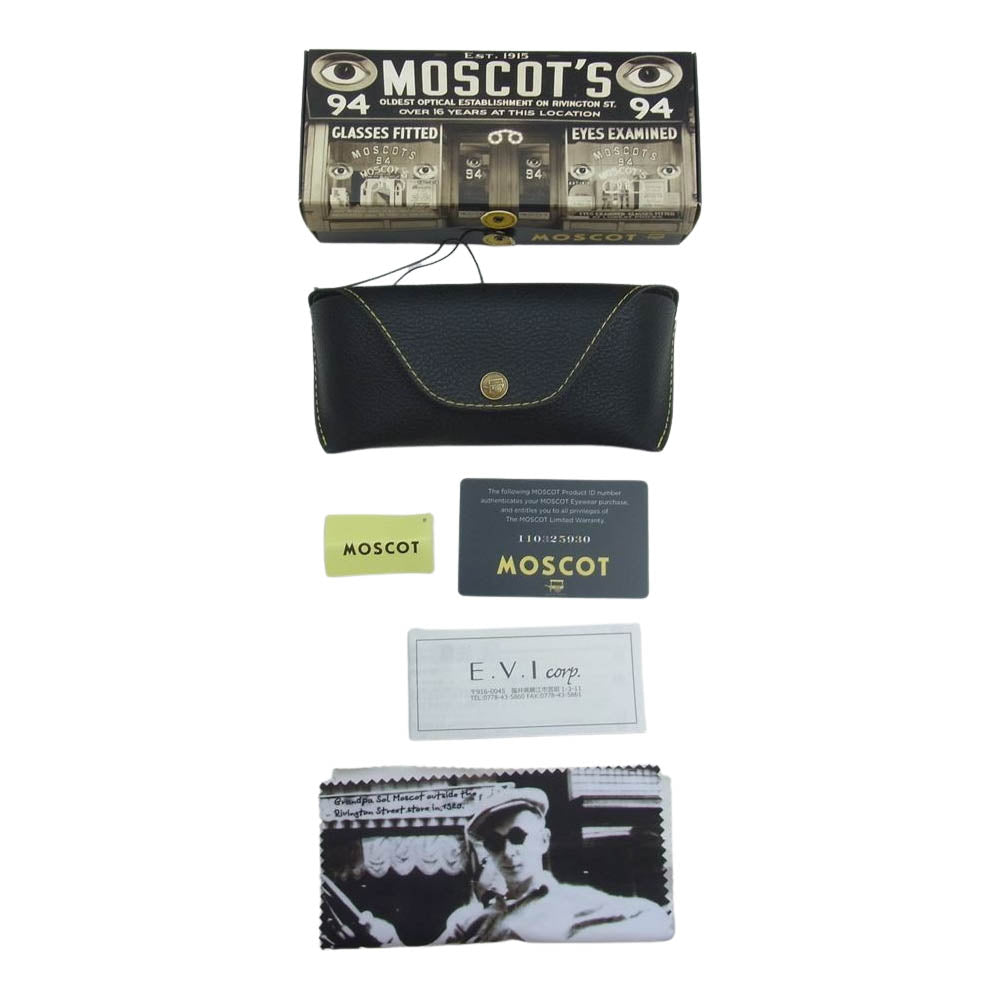 モスコット LEMTOSH レムトッシュ ウェリントン クリア レンズ サングラス メガネ 眼鏡 ブラック系 46□24-145【中古】