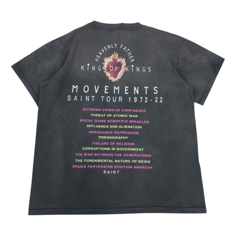 SAINT MICHAEL セントマイケル SM-S23-0000-004 EYES SS TEE アイズ Tシャツ グレー系 L【美品】【中古】