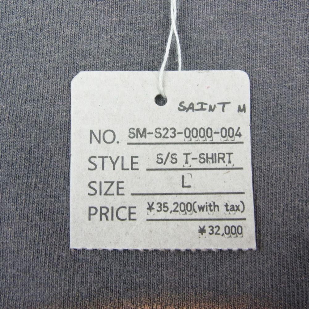 SAINT MICHAEL セントマイケル SM-S23-0000-004 EYES SS TEE アイズ Tシャツ グレー系 L【美品】【中古】