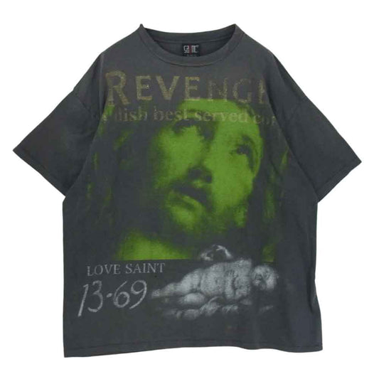 SAINT MICHAEL セントマイケル SM-S23-0000-085 × BerBerJin ベルベルジン SA_SS TEE/REVENGE Tシャツ チャコールグレー系 XXXL【中古】