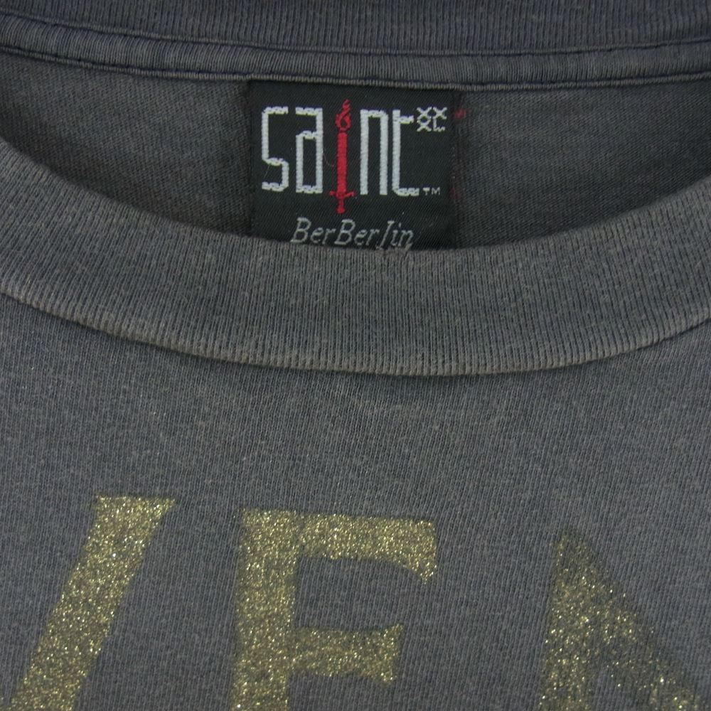 SAINT MICHAEL セントマイケル SM-S23-0000-085 × BerBerJin ベルベルジン SA_SS TEE/REVENGE Tシャツ チャコールグレー系 XXXL【中古】