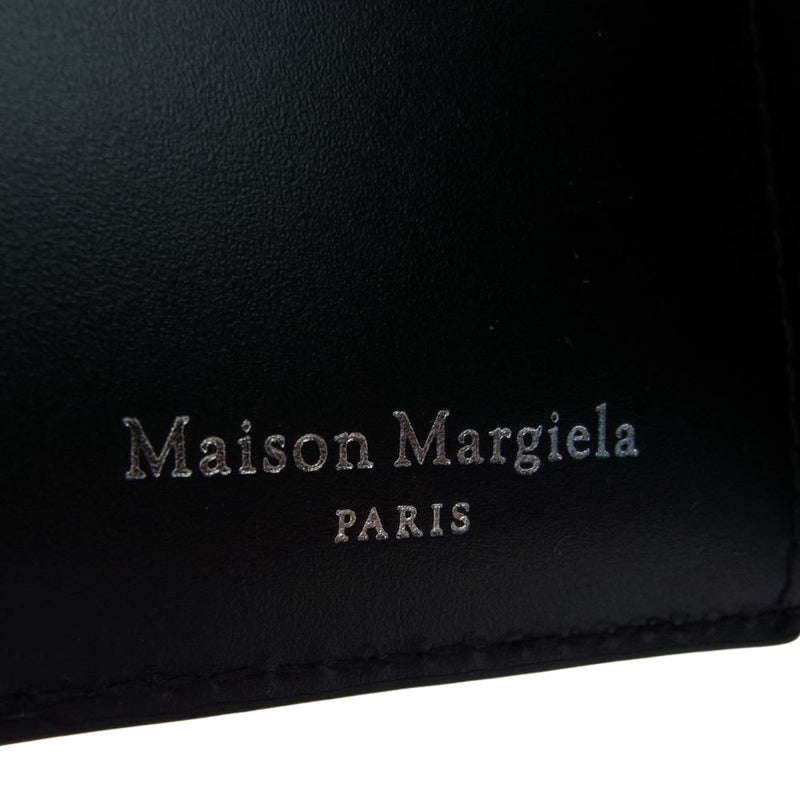 MAISON MARGIELA メゾンマルジェラ 23SS SA3UI0017 Zip Compact Trifold wallet ジップ コンパクト トライフォード ウォレット 三つ折り 財布 ブラック系【中古】