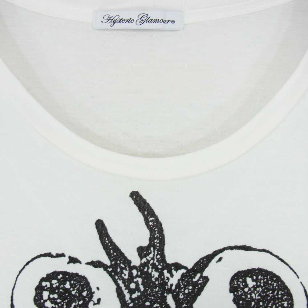 HYSTERIC GLAMOUR ヒステリックグラマー 0133CT04 SUPER FUZZ 半袖 Tシャツ ホワイト系 F【中古】