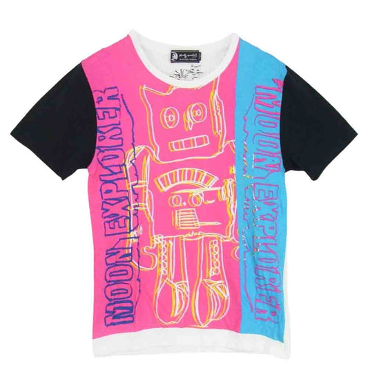 HYSTERIC GLAMOUR ヒステリックグラマー 0451CT05 × ANDY WARHOL アンディウォーホル 切替し 半袖 Tシャツ ピンク系 ブラック系 ブルー系 S【中古】