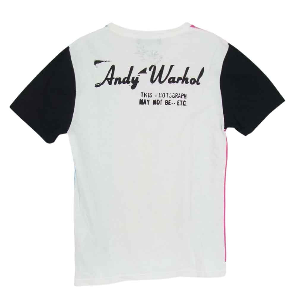 HYSTERIC GLAMOUR ヒステリックグラマー 0451CT05 × ANDY WARHOL アンディウォーホル 切替し 半袖 Tシャツ ピンク系 ブラック系 ブルー系 S【中古】