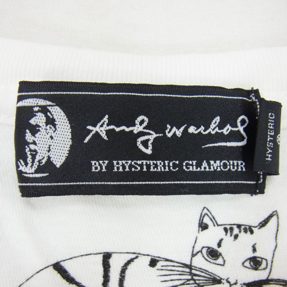 HYSTERIC GLAMOUR ヒステリックグラマー 0451CT05 × ANDY WARHOL アンディウォーホル 切替し 半袖 Tシャツ ピンク系 ブラック系 ブルー系 S【中古】