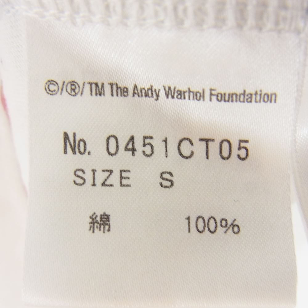 HYSTERIC GLAMOUR ヒステリックグラマー 0451CT05 × ANDY WARHOL アンディウォーホル 切替し 半袖 Tシャツ ピンク系 ブラック系 ブルー系 S【中古】